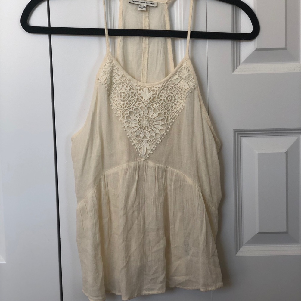 Cream American Eagle tank top